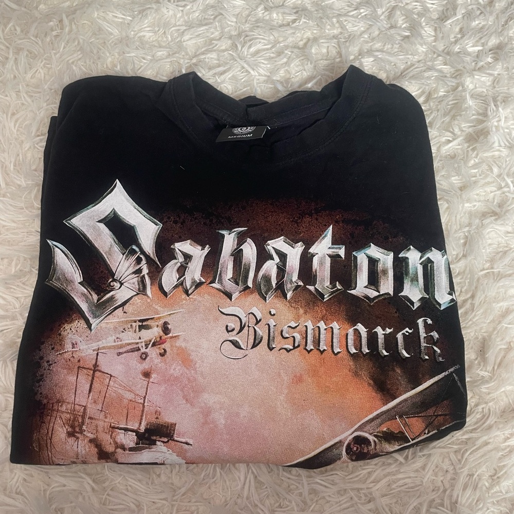 Black Short Sleeve Tee with Gothic Design